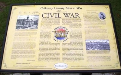 Callaway County Men at War Marker image. Click for full size.