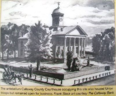Illustration on Callaway County Men at War Marker image. Click for full size.