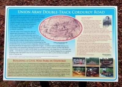 Union Army Double-Track Corduroy Road Marker image. Click for full size.