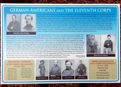 German-Americans and the Eleventh Corps Marker image. Click for full size.