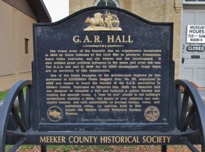 G.A.R. Hall Marker image. Click for full size.