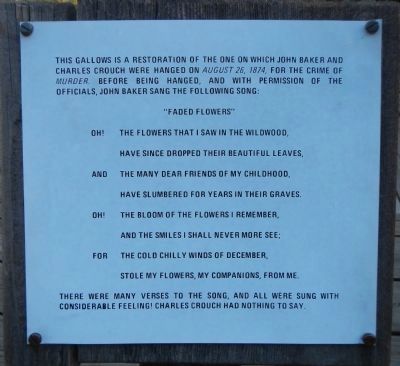 Gallows Marker. Click for full size. Gallows Marker image. Click for full size.
