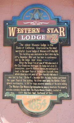 Western Star Lodge No. 2 Marker. Click for full size. Western Star Lodge No. 2 Marker image. Click for full size.
