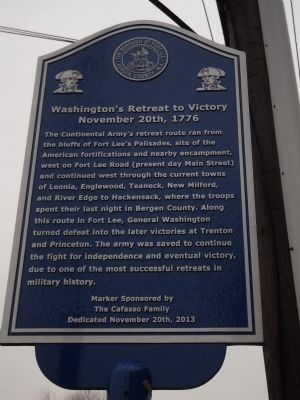 Washingtons Retreat to Victory Marker image. Click for full size.