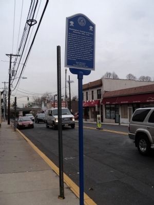 Marker on Main Street in Fort Lee image. Click for full size.