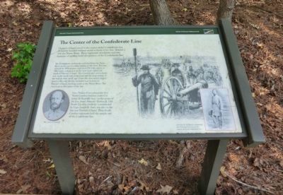 The Center of the Confederate Line Marker. Click for full size. The Center of the Confederate Line Marker image. Click for full size.