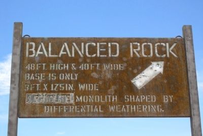 Balanced Rock Marker image. Click for full size.