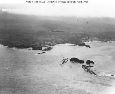 Destroyers Wrecked at Honda Point. Click for full size. Destroyers Wrecked at Honda Point image. Click for full size.
