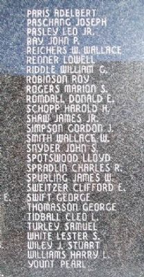 Audrain County Veterans Memorial - WWII. Click for full size. Audrain County Veterans Memorial - WWII image. Click for full size.
