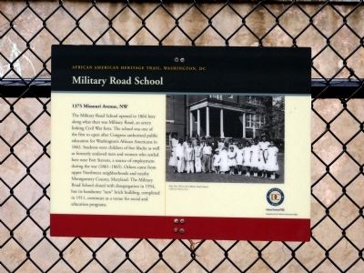 Military Road School Marker image. Click for full size.