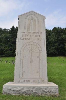 Erected in Memory of New Bethel Baptist Church Marker. Click for full size. Erected in Memory of New Bethel Baptist Church Marker image. Click for full size.