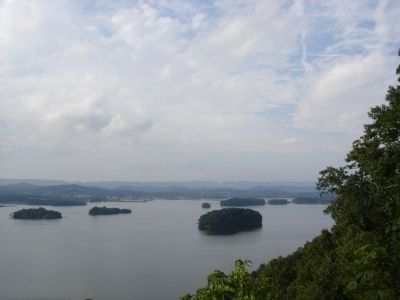 View from Welcome to the Overlook at Panther Creek State Park Marker image. Click for full size.