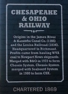 Chesapeake & Ohio Railway Marker image. Click for full size.