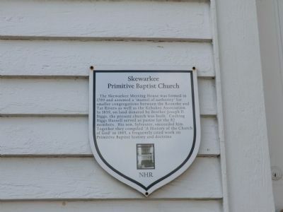 Skewarkee Primitive Baptist Church Marker image. Click for full size.