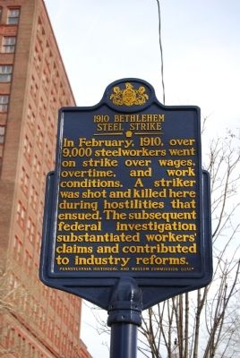 1910 Bethlehem Steel Strike Marker image. Click for full size.