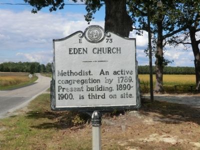 Eden Church Marker image. Click for full size.