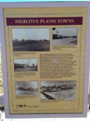High-Five Plains Towns Marker image. Click for full size.