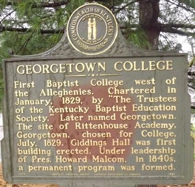 Georgetown College Marker image. Click for full size.