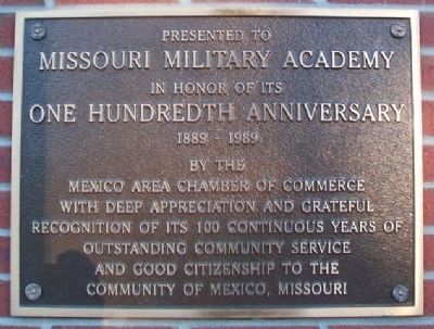 Missouri Military Academy Marker. Click for full size. Missouri Military Academy Marker image. Click for full size.