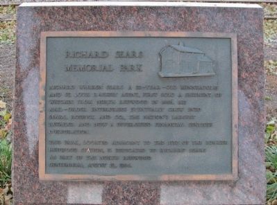 Richard Sears Memorial Park Marker image. Click for full size.