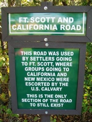 Ft. Scott and California Road Marker. Click for full size. Ft. Scott and California Road Marker image. Click for full size.