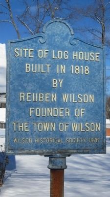 Site of Log House Built in 1818 by Reuben Wilson Marker image. Click for full size.