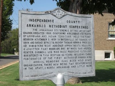 Arkansas Methodist Conference Marker. Click for full size. Arkansas Methodist Conference Marker image. Click for full size.