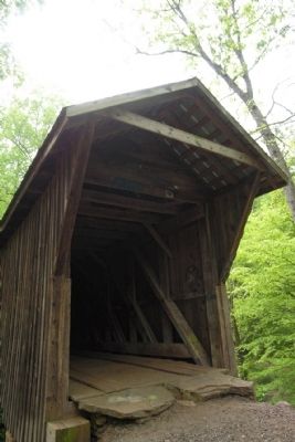 West End of Bunker Hill Covered Bridge. Click for full size. West End of Bunker Hill Covered Bridge image. Click for full size.