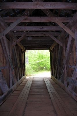 Interior of Bunker Hill Covered Bridge image. Click for full size.