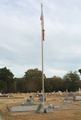 World War II Memorial & Flagpole image. Click for full size.