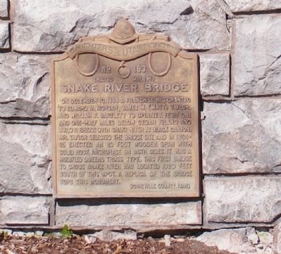 Snake River Bridge Marker image. Click for full size.