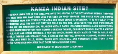Kanza Indian Site? Marker. Click for full size. Kanza Indian Site? Marker image. Click for full size.