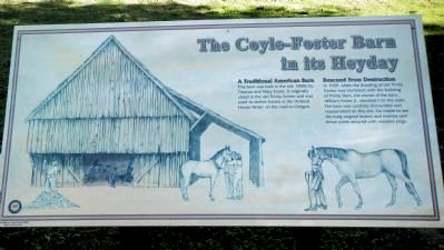 The Coyle-Foster Barn in its Heyday Marker image. Click for full size.