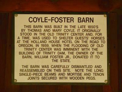 Coyle-Foster Barn Marker. Click for full size. Coyle-Foster Barn Marker image. Click for full size.