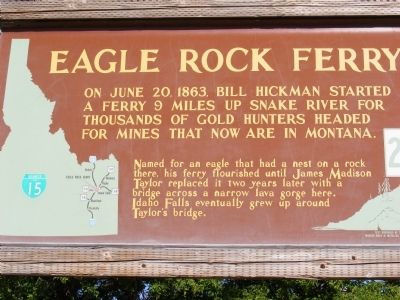Eagle Rock Ferry Marker. Click for full size. Eagle Rock Ferry Marker image. Click for full size.