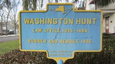 Washington Hunt Law Office Marker. Click for full size. Washington Hunt Law Office Marker image. Click for full size.