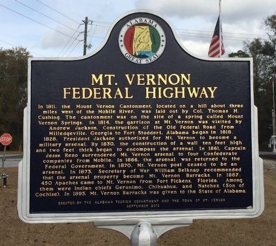 Mt. Vernon Federal Highway Marker image. Click for full size.