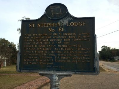St. Stephens Lodge #81 Marker image. Click for full size.