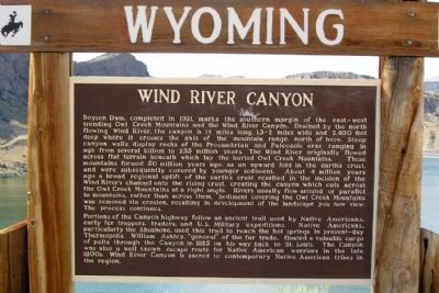 Wind River Canyon Marker image. Click for full size.