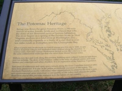 Potomac Heritage Marker image. Click for full size.