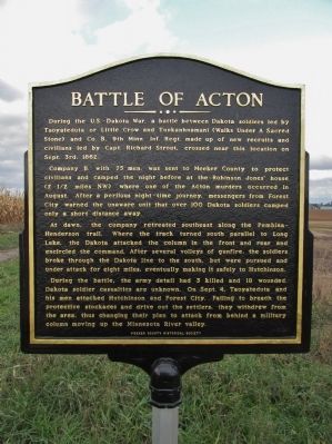 Battle of Acton Marker. Click for full size. Battle of Acton Marker image. Click for full size.