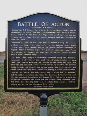 Battle of Acton Marker. Click for full size. Battle of Acton Marker image. Click for full size.