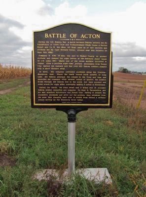 Battle of Acton Marker. Click for full size. Battle of Acton Marker image. Click for full size.