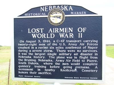 Lost Airmen of World War II Marker image. Click for full size.