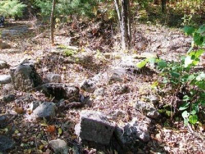 Remains of Log Cabin School Foundation. Click for full size. Remains of Log Cabin School Foundation image. Click for full size.