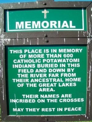 Potawatomi Burial Ground Marker. Click for full size. Potawatomi Burial Ground Marker image. Click for full size.