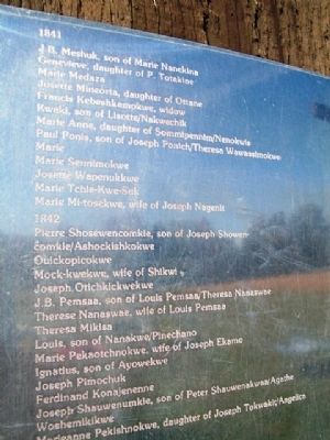 Potawatomi Burial Ground Marker. Click for full size. Potawatomi Burial Ground Marker image. Click for full size.