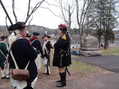 Americans Soldiers at the Marker image. Click for full size.