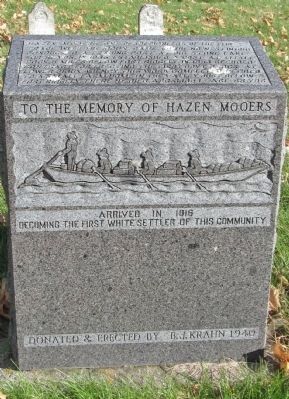 To the Memory of Hazen Mooers Marker. Click for full size. To the Memory of Hazen Mooers Marker image. Click for full size.