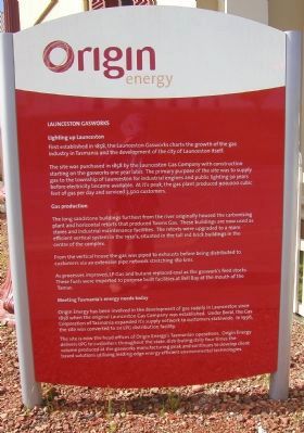 Launceston Gasworks Marker. Click for full size. Launceston Gasworks Marker image. Click for full size.